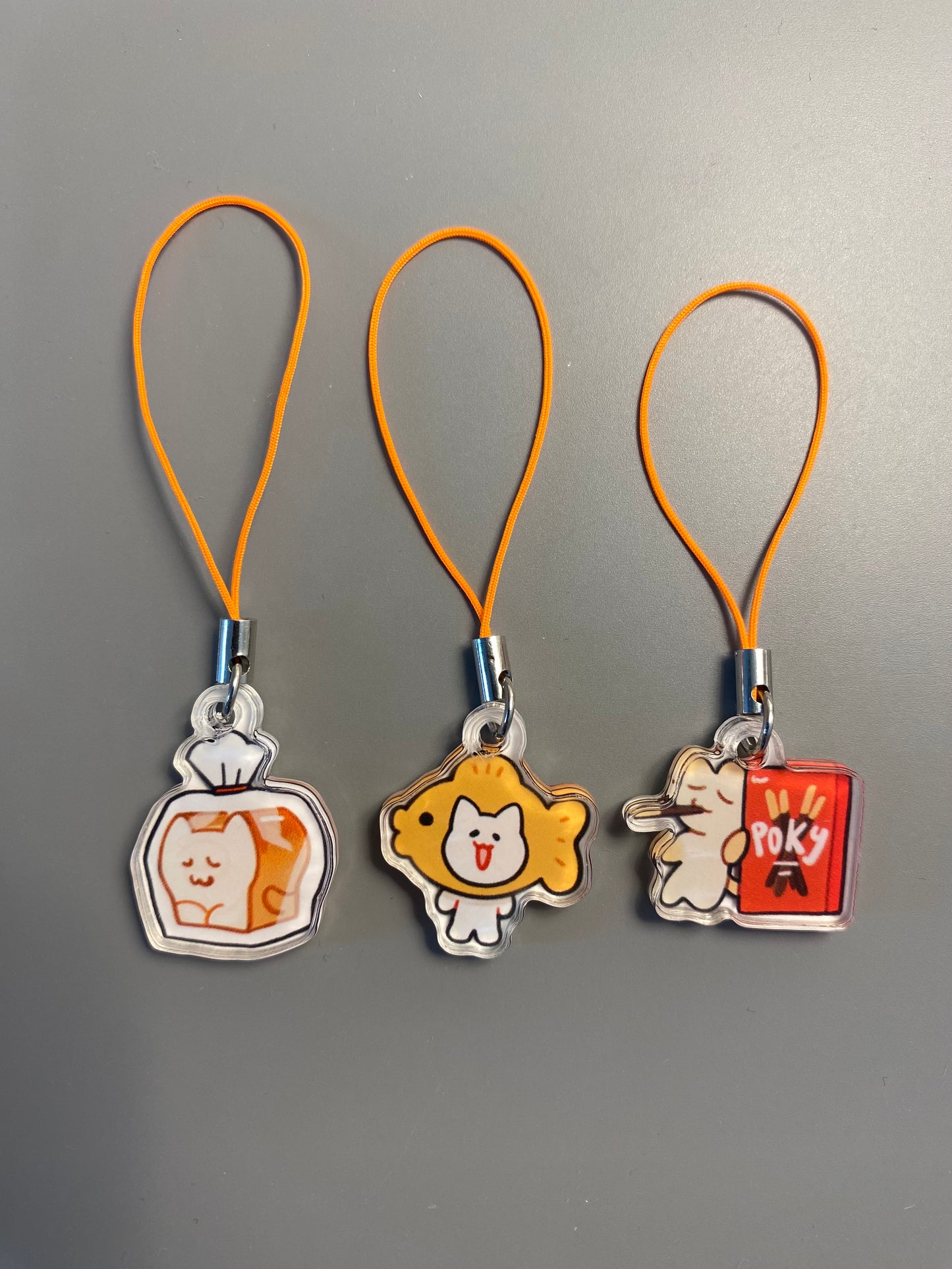 Snack Cat Phone Charms