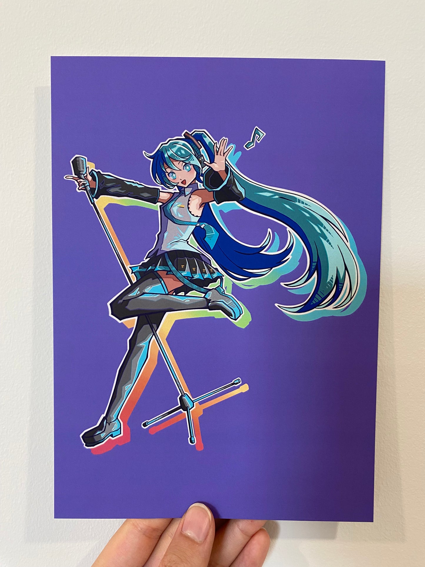 Hatsune Miku Print - Rainbow
