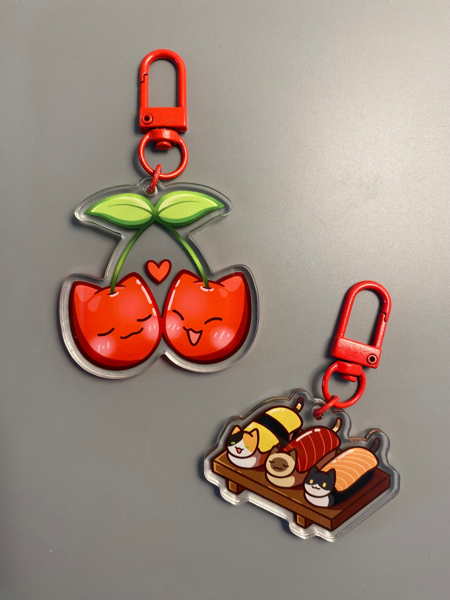 Food Cat Keychains