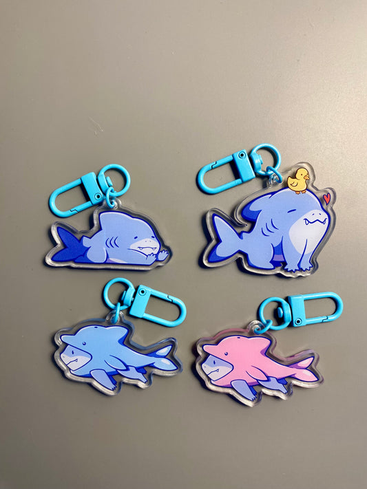 Jeff the Land Shark Keychains