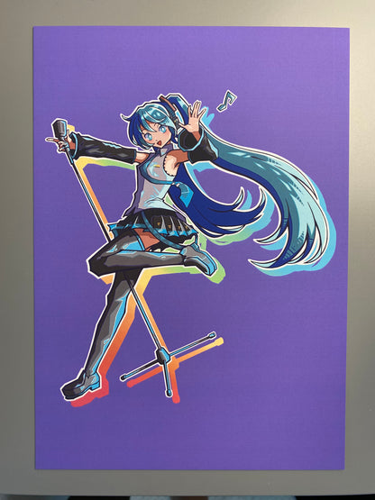 Hatsune Miku Print - Rainbow