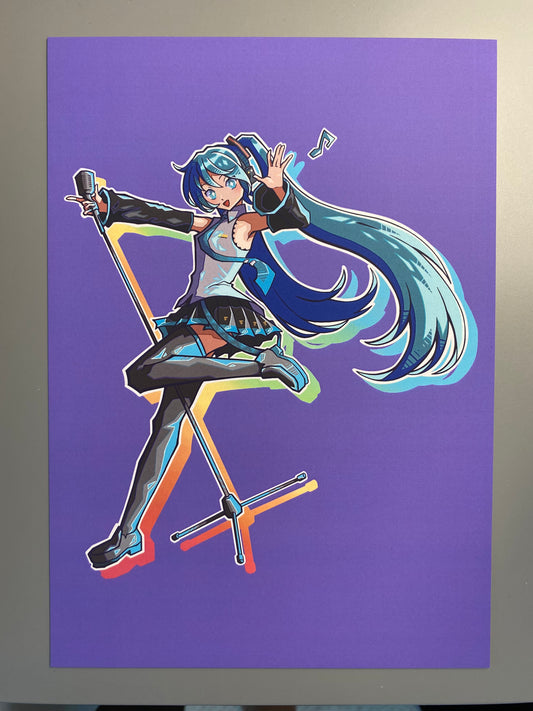 Hatsune Miku Print - Rainbow
