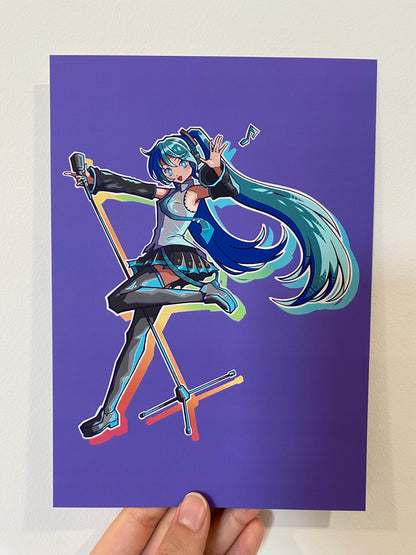 Hatsune Miku Print - Rainbow