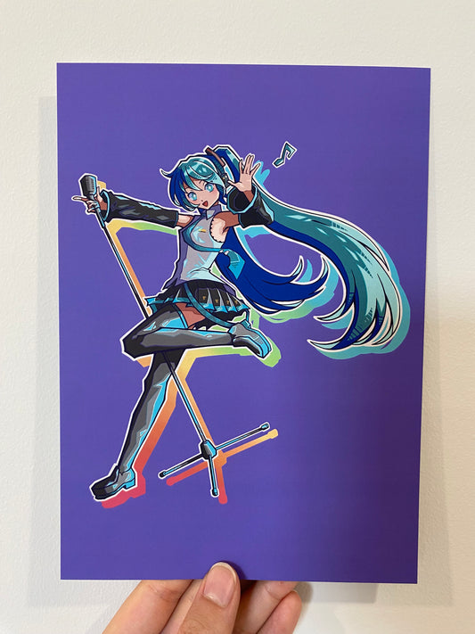 Hatsune Miku Print - Rainbow
