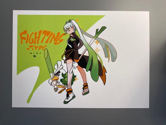 Hatsune Miku Print - PKMN Fighting
